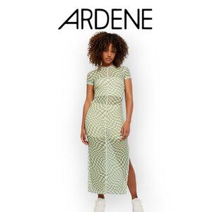 ardene green dress | Dresses | Ardene Dark Floral Fauxwrap Midi With Pink Accents occasion:everyday